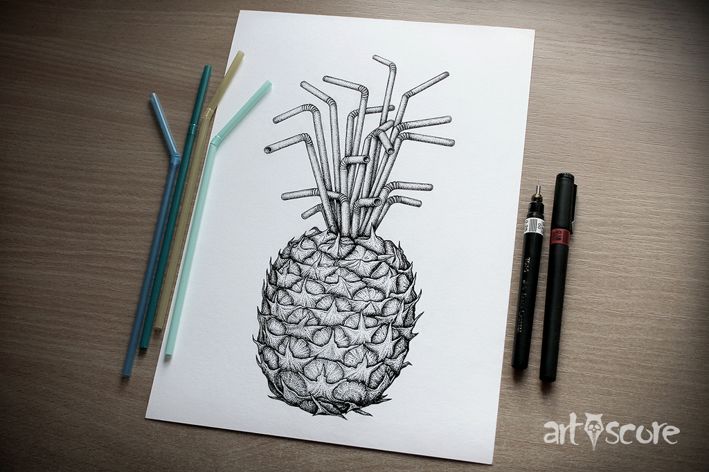 Pineapple straws